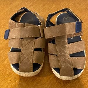 Brown Leather scrappy sandals
